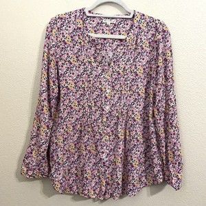 Jane and Delancey Womens Blouse Top Size M Cottagecore Pink Spring Floral